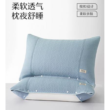水星家紡A類提花枕套枕巾48x72-74cm提花款