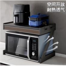 廚房微波爐置物架帶抽屜調(diào)料電器收納架烤箱臺面雙層置物架 556寬標準款 (送藤筐+洗米器)