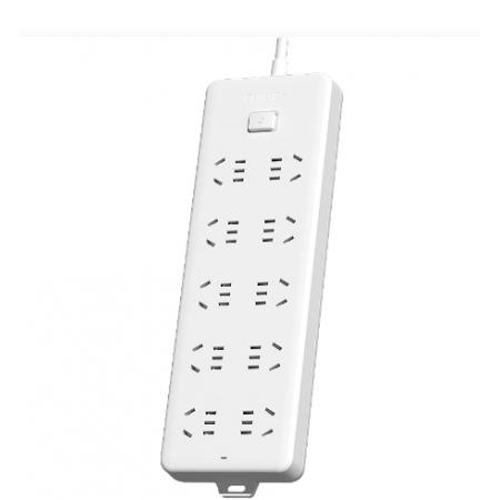 飛利浦（PHILIPS）新國標(biāo)安全插座 10位總控開關(guān)5米