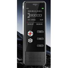 愛國者 aigo 錄音筆R3377 64G 一鍵錄音聲控錄音專業(yè)高清遠距降噪錄音器 學習培訓會議辦公設備 商務黑