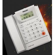 飛利浦（PHILIPS）CORD042 白色 電話機座機 免電池 來電顯示 屏幕可調(diào)節(jié)