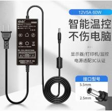 e磊12v5a電源適配器 LED液晶顯示器監(jiān)控電源線3A4A5A硬盤(pán)充電器打印機(jī)按摩椅錄相電源5.5*2.5/2.1通用